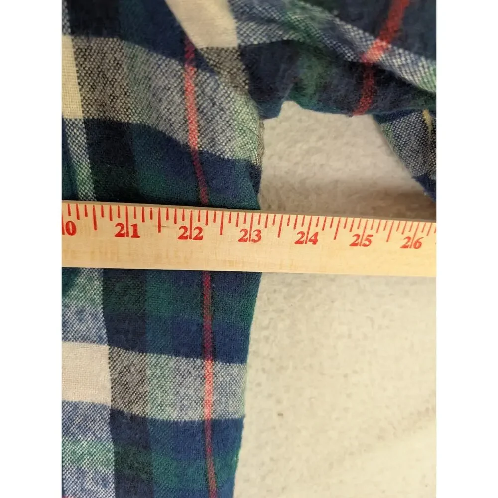 Vintage Northcrest Flannel Shacket Mens Medium Blue Wool Blend Quilted Lining